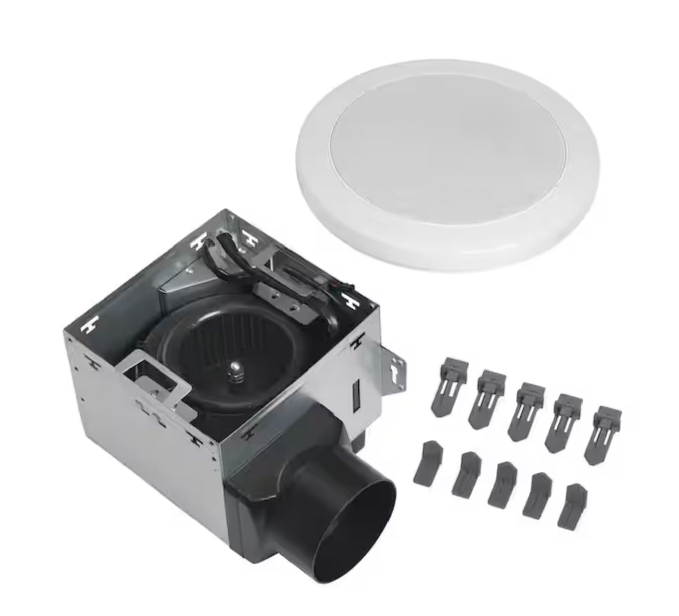 Commercial Electric 80 CFM 1.5 Sones Ceiling Bathroom Exhaust Fan with Bluetooth Speaker and Adjustable CCT LED Lights and Night Light