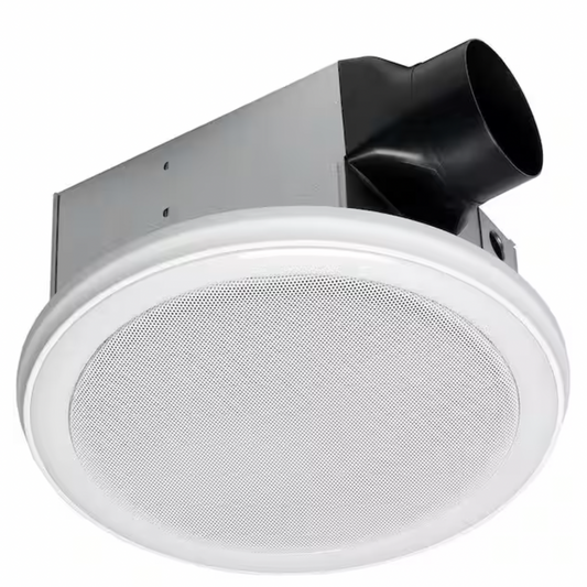 HOMEWERKS 110 CFM Ceiling Mount Bathroom Exhaust Fan with Bluetooth Speakers and LED Light