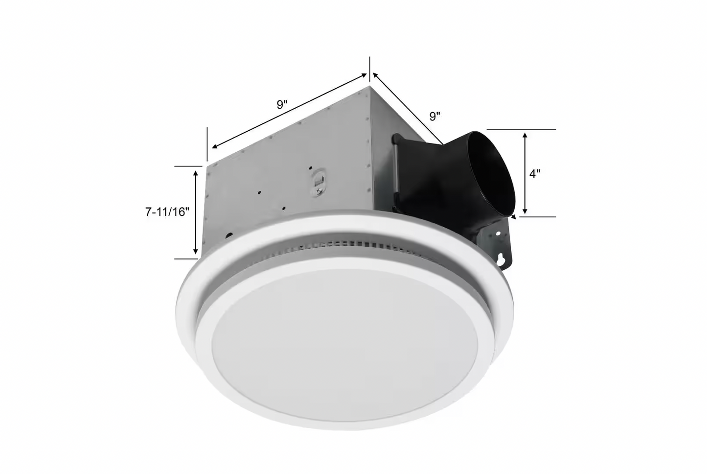 HOMEWERKS Decorative White 110 CFM Ceiling Mount Bathroom Exhaust Fan with Bluetooth, Humidity Sensor, and LED Light