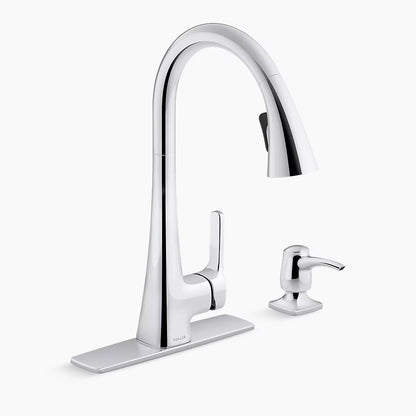 KOHLER Maxton Single-Handle Pull-Down Sprayer Kitchen Faucet