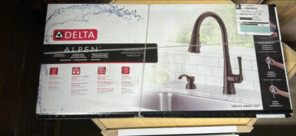 Delta Alpen Single Handle Pull-Down Kitchen Faucet with Soap Dispenser and ShieldSpray® Technology in Venetian Bronze