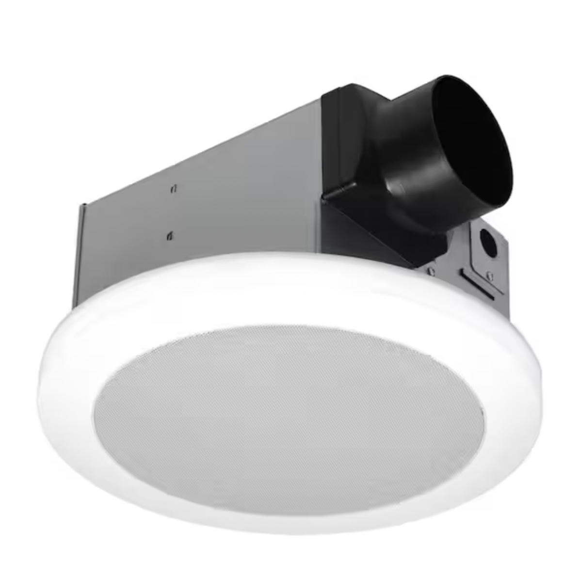 Commercial Electric 110 CFM 1.5 Sones Ceiling Bathroom Exhaust Fan with Bluetooth Speaker and Adjustable CCT LED Lights and Night Light